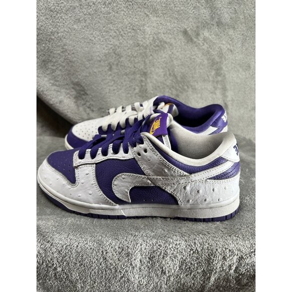 Nike Dunk Low SE Flip The Old School Women’s 6.5 Purple White Ostrich DJ4636 - Picture 4 of 11